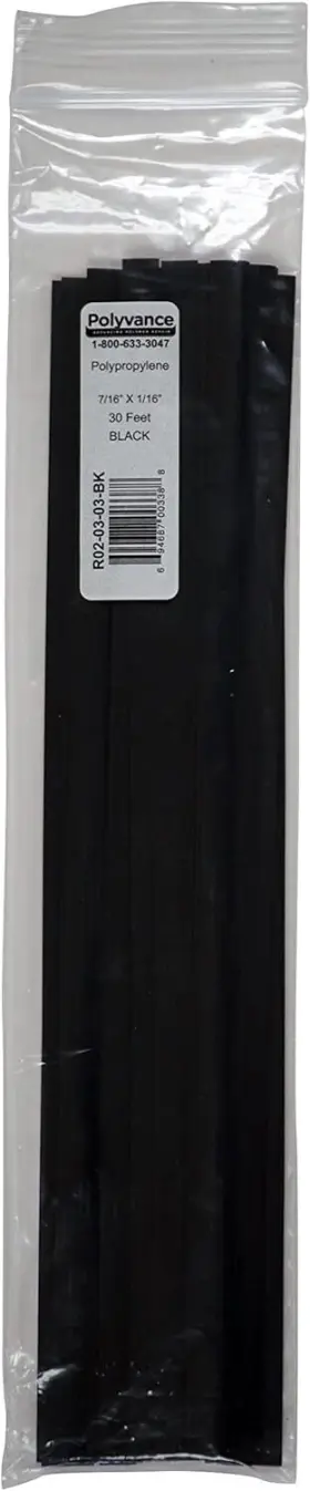 Urer02-03-03-bk Ure 12 Inch Black Polyprop Rib 1/16 X 7/16 11mm 1.6mm - Polyvance
