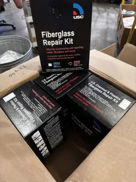 58006 Usc Case Of 4 Fiberglass Repair Kit With Cloth And Resin
