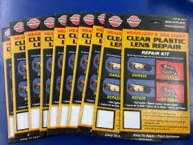 90111 Versachem 10 Pack Plastic Lens Repair Kit Clear 5 3/4 Inch X 9 3/8 New