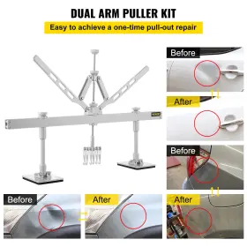 Vevor 629722652597 750mm Car Dent Pull Lever Bar Kit 6 Claw Hook Puller Rings Aluminum Tool #3