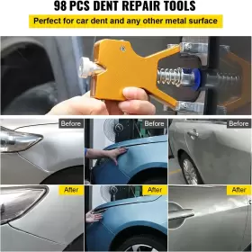 Vevor 695635347783 Dent Removal Tool 98 Pcs Paintless Repair Tools Led Baffle Board C #2