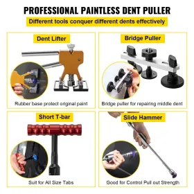 Vevor 700721026852 Paintless Dent Repair Kit 89 Pcs Stainless Steel Rods Golden Lifter Glue #2