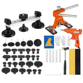 Drk-21 Vevor 56 Pcs Paintless Dent Repair Kit With Golden Lifter Bridge And Car Puller