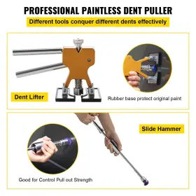 Qcahxfq69110vfjyw Vevor 69 Pcs Paintless Dent Removal Tool Puller Lifter Car Repair Hammer Tab Kit #3