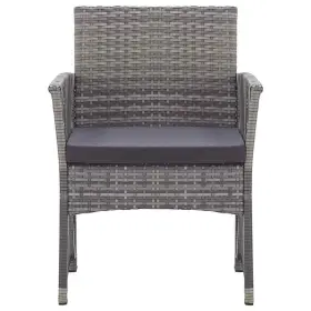 363409 Vidaxl Patio Armchairs With Cushions Outdoor Seating 2 Pcs Gray Poly Rattan #3