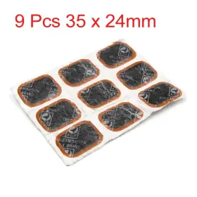 Vocoste 609876762212 9pcs Rubber Square Type Bike Bicycle Tire Puncture Repair Patches Tool 35x24mm
