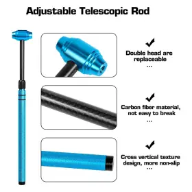 Cllpdrzh026 Whdz 14 Pcs Car Dent Repair Hammer Kits Paintless Tools Heads Auto Removal Blue #2