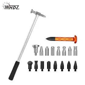 Cllpdrzh027 Whdz 18pcs Car Dent Repair Hammer Tips Kits Paintless Tools Metal Head Auto Body