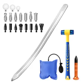 Cllpdrzh091 Whdz Auto Paintless Dent Repair Tools Car Removal Rods Kit Big Curved Rod Body