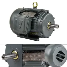 45820 Worldwide Electric 2 Hp 3 Phase Motor 1800 Rpm 145t Frame Tefc 230/460v