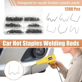 X Autohaux 743151710601 1200 Pcs Hot Staples Stainless Steel Silver Tone