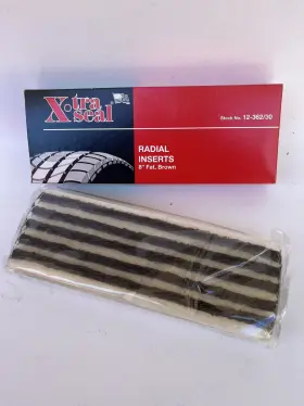 12-362 Xtra Seal 8 Inch Fat Brown Radial Inserts Tire Plug Box 30 Can Be Cut Into 4