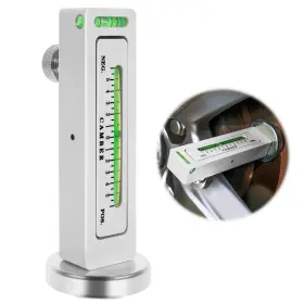 Ziopetru 768399966016 Adjustable Magnetic Gauge Tool Wheel Camber Caster 1 Pack White