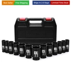 1/2 Drive Deep Big Socket Set, 13-PIECE Large Spindle Axle Nut Impact.... Fixed Price $99.58.