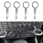 Rebvugr 4PCS Radio Removal Key Set, Installation Tools, Silver. Fixed Price $10.99.