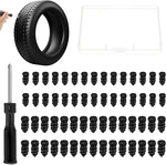 Gjinxi 60PCS Tire Repair Rubber Nail With Screwdriver, Plug Kit, Use. Fixed Price $12.99.