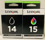 New Genuine Lexmark 14 15 2PK Ink Cartridge Series X2600 Z2300. Fixed Price $15.99.