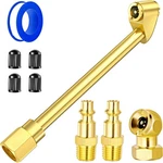 2 Way Connection Air Chuck Set - 1/4 Inch Female Npt Closed Ball Golden Head. Fixed Price $15.73.