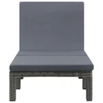 Patio Chair Outdoor Sunlounger With Cushion Anthracite Poly Rattan Vidaxl. Fixed Price $91.99.