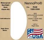 Gloss White Self Adhesive Spotlight Hole Repair Patch For Dodge Ram Waterproof. Fixed Price $24.99.
