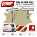 Tire Repair Pack: Die Cast Aluminum Probe Tool + T-handle Vps Plugs X5 Boxes. Fixed Price $139.97.