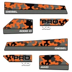 Decal Kit Fits Polaris Ranger 4000D Pro Xd Graphics Set Diesel Orange Camo. Fixed Price $127.49.