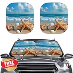 Huisefor Beach Starfish Car Windshield Sunshade 2PC Foldable Visor. Fixed Price $34.99.
