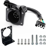 Autoxbert 4 Pin Flat 7 Way Round Blade Trailer Plug Adapter Rv Tow Truck Ligh. Fixed Price $19.35.