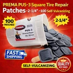 Prema PUS-3 Square Tire Repair Patches 2-1/4" 100 Self-vulcanizing. Fixed Price $67.30.