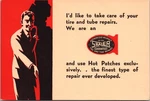 Shaler Service Tire And Tube Hot Patches Ad Promo Postcard D40. Fixed Price $12.99.