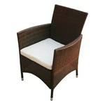 Patio Chairs 2 Pcs Dining Single With Cushion Poly Rattan Vidaxl. Fixed Price $153.99.