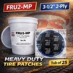 Rema Tip Top FRU2-MP 3 1/4" Universal Tire Repair Units Box Of 25 Pcs. Fixed Price $49.98.