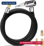 Lumiteco 31" Upgraded Lengthened Tire Inflator Hose Adapter &converting Nuts, Lo. Fixed Price $17.05.
