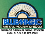 Bluemagic Metal Polish Cream - Vintage Original Foil Decal Sticker Automotive. Fixed Price $7.27.