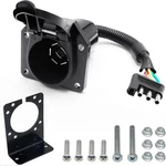 Autoxbert 4 Pin Flat 7 Way Round Blade Trailer Plug Adapter Rv Tow Truck Ligh. Fixed Price $18.99.