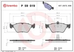 For Brembo 59 019 Ham Pads. Front Opel Omega 94-97 2.0. Fixed Price $57.22.