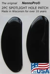 Gloss Black Spotlight Hole Repair Patch For Police Cars 2 Pack Waterproof. Fixed Price $24.95.