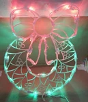 Christmas Lighted Decor 16" X14" 35 Mini Led Lights Bow Shape Santas Forest 158H. Fixed Price $8.99.