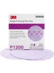 3M 30668 6" 1200 Grit Purple Finishing Film Hookit Repair Paint 50/BOX Genuine. Fixed Price $64.00.
