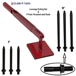 Leverage Pulling Bar W/ 6 Threaded Welding Rods - Dent Fix Hammer Head & Shark. Fixed Price $133.12.