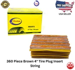 360 Brown Vulcanizing 4" Tire Plug Insert String Tubeless Tyre Repair Seal Usa. Fixed Price $43.89.