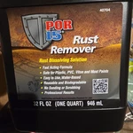POR-15 Rust Remover; Disolving Solution; Quart. Fixed Price $25.00.