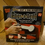 Motor Up Pops-a-dent Car Repairs Removal Tool Kit Open Box. Fixed Price $9.00.