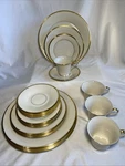 Lenox China Eternal - Gold Rim Service For Four 5 Pc Place Setting 20. Fixed Price $149.95.