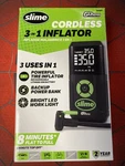 Slime Cordless 3-IN-1 Powerful Tire Inflator, Backup Bank & Led. Fixed Price $27.99.