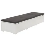 Patio Chair Sunlounger Sunbed With Cushion White Poly Rattan Vidaxl. Fixed Price $222.99.
