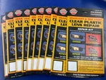 Versachem 90111 10 Pack Plastic Lens Repair Kit Clear 5 3/4" X 3/8" New. Fixed Price $39.99.