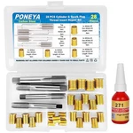 Spark Plug Thread Repair Kit, 28 Pcs 4 High Speed Steel Tap And 5 Sizes.... Fixed Price $99.06.