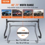 Vevor Truck Rack, 46-71INCH Extendable Ladder 800 Lbs Capacity Steel. Fixed Price $151.26.
