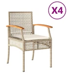 Patio Chairs With Cushions Outdoor Furniture Poly Rattan Acacia Wood Vidaxl. Fixed Price $124.99.